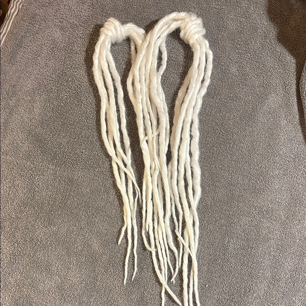 White Dreadlock Extensions
